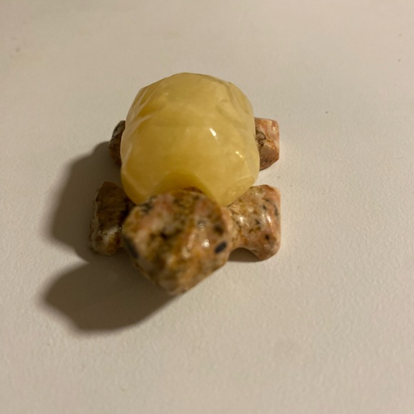 Polished Yellow Stone Turtle Figurine - Picture 3 of 7